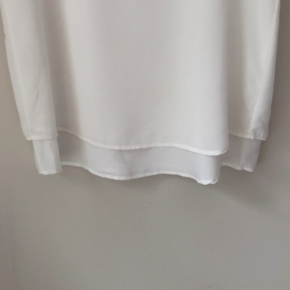 Olive & Oak White Sheer Tank Top Blouse Size S - Picture 2 of 7